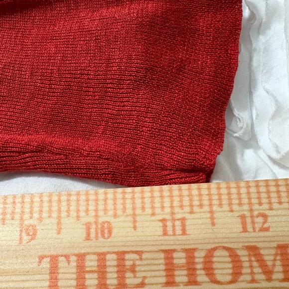 Eileen Fisher Burnt Orange Cowl Neck Silk/Linen Lightweight Knit Top. Size L - Picture 9 of 10